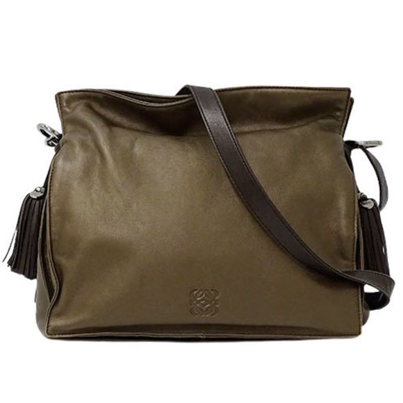 LOEWE Handbags - Loewe LOEWE Bag Ladies Shoulder Flamenco Leather Bronze Brown Tassel